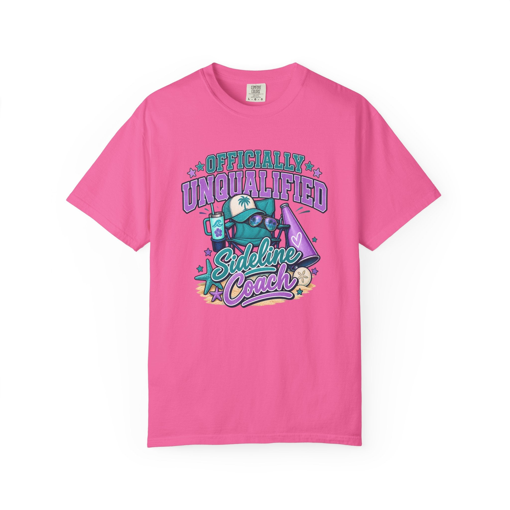 Sideline Coach T-Shirt — "Officially Unqualified" Funny Sports Coach Tee