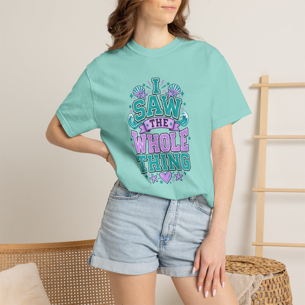 I Saw the Whole Thing Retro Graphic Tee – Colorful Funny Statement Shirt – Unisex Comfort Colors Garment-Dyed T-Shirt