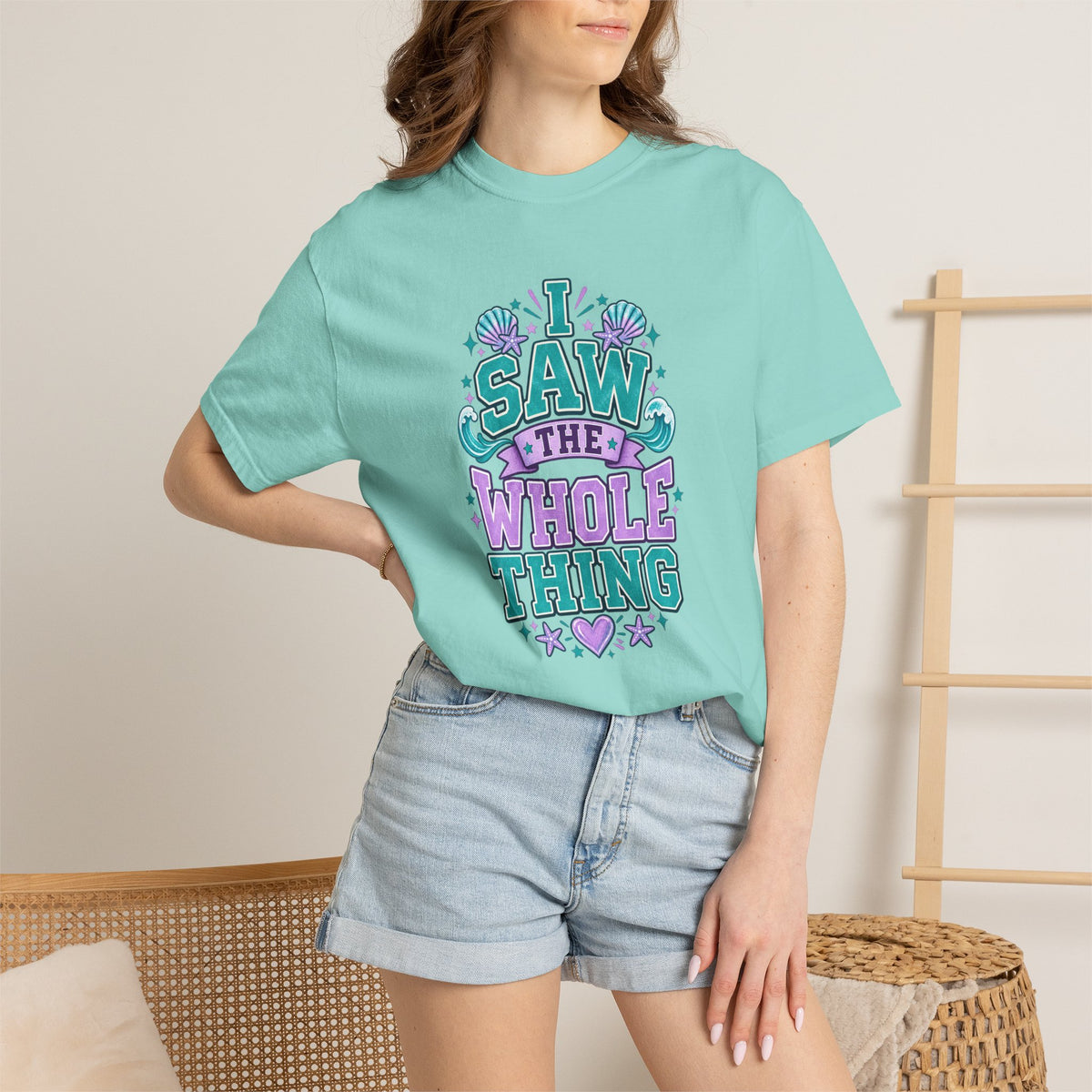 I Saw the Whole Thing Retro Graphic Tee – Colorful Funny Statement Shirt – Unisex Comfort Colors Garment-Dyed T-Shirt