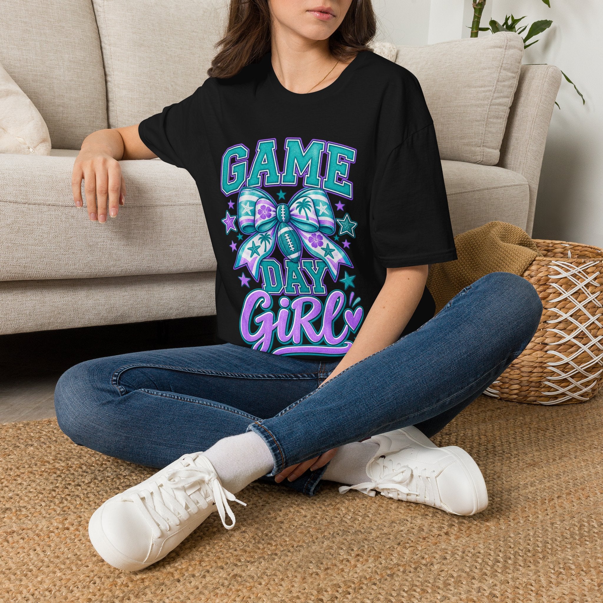 Game Day Girl T-Shirt – Cheer Bow Football Spirit Tee