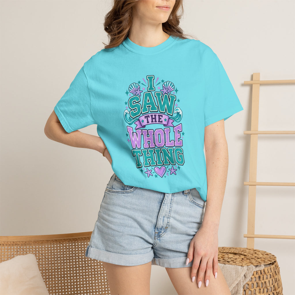 I Saw the Whole Thing Retro Graphic Tee – Colorful Funny Statement Shirt – Unisex Comfort Colors Garment-Dyed T-Shirt