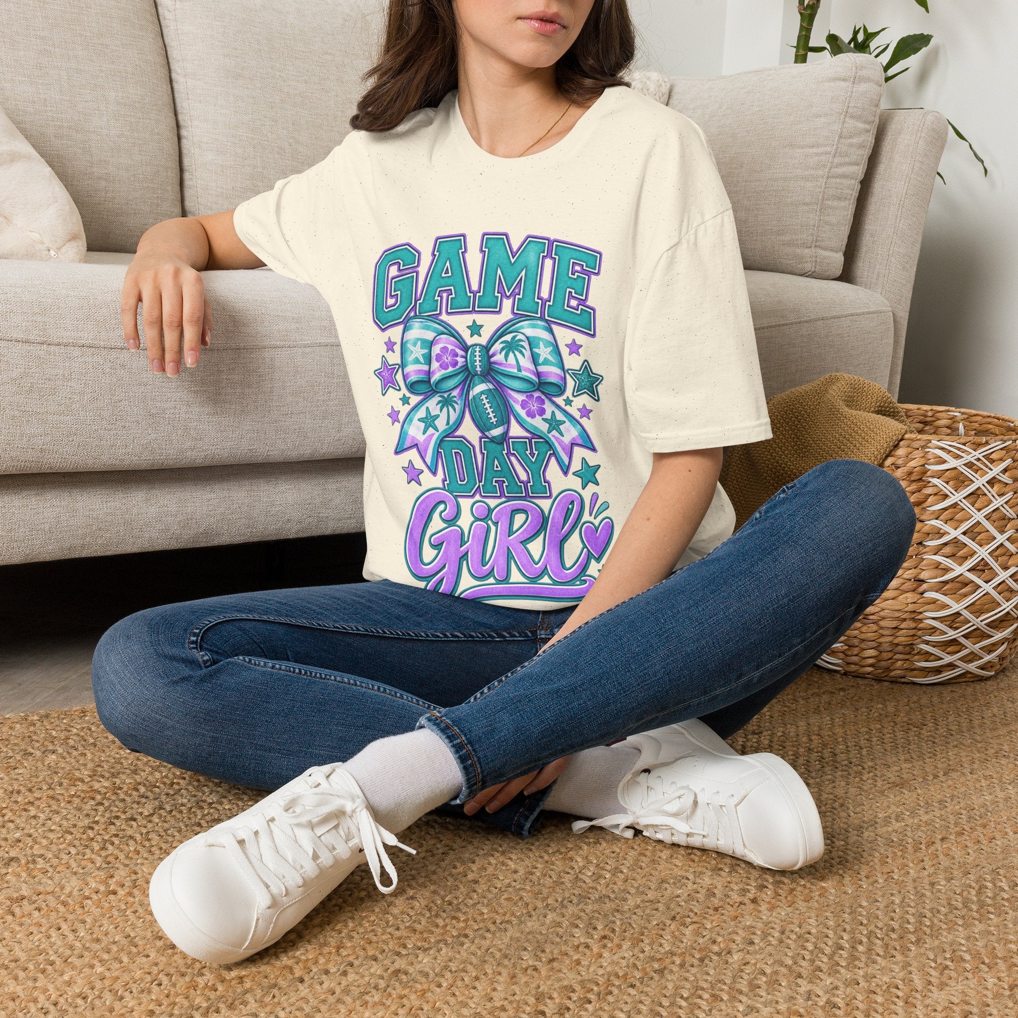 Game Day Girl T-Shirt – Cheer Bow Football Spirit Tee