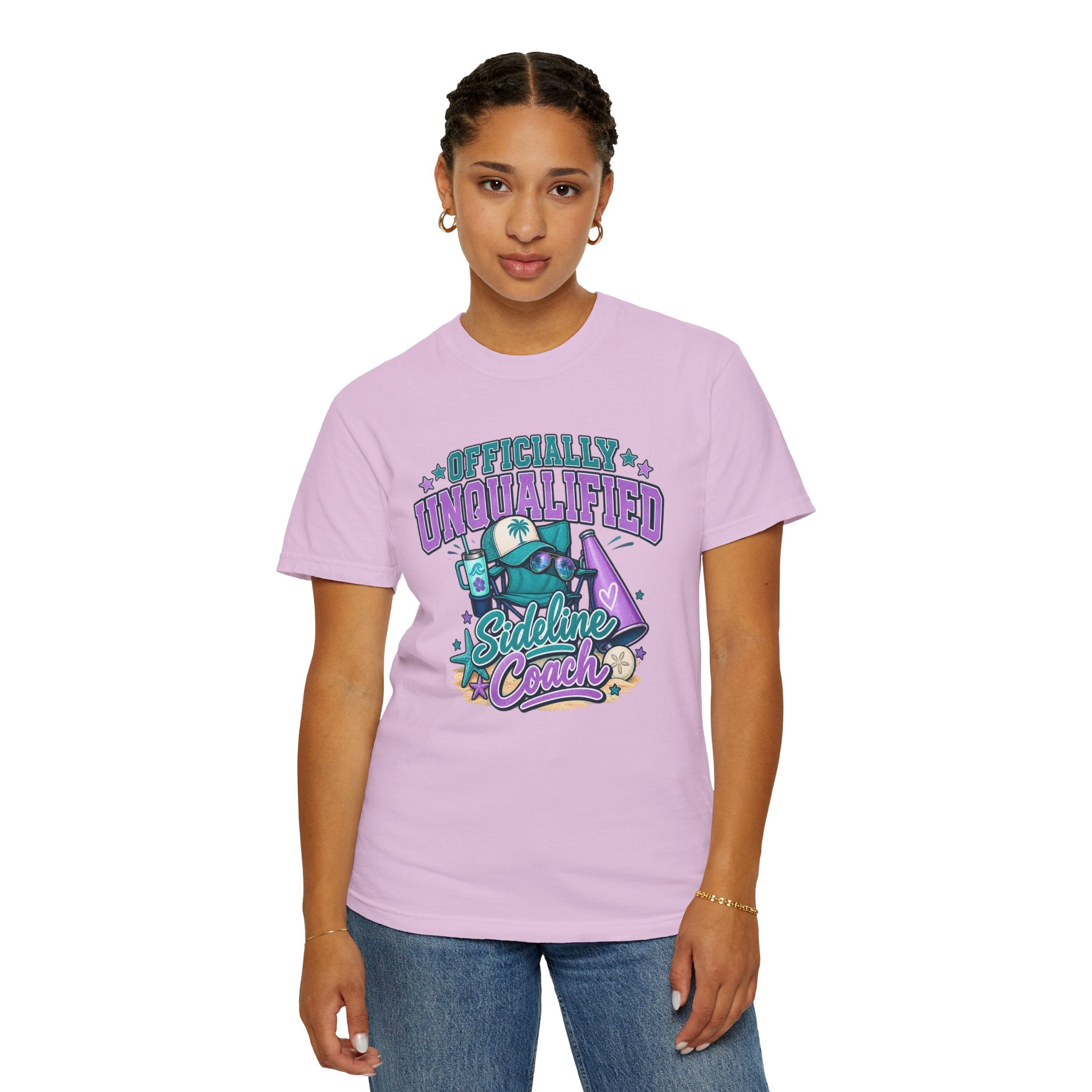 Sideline Coach T-Shirt — "Officially Unqualified" Funny Sports Coach Tee