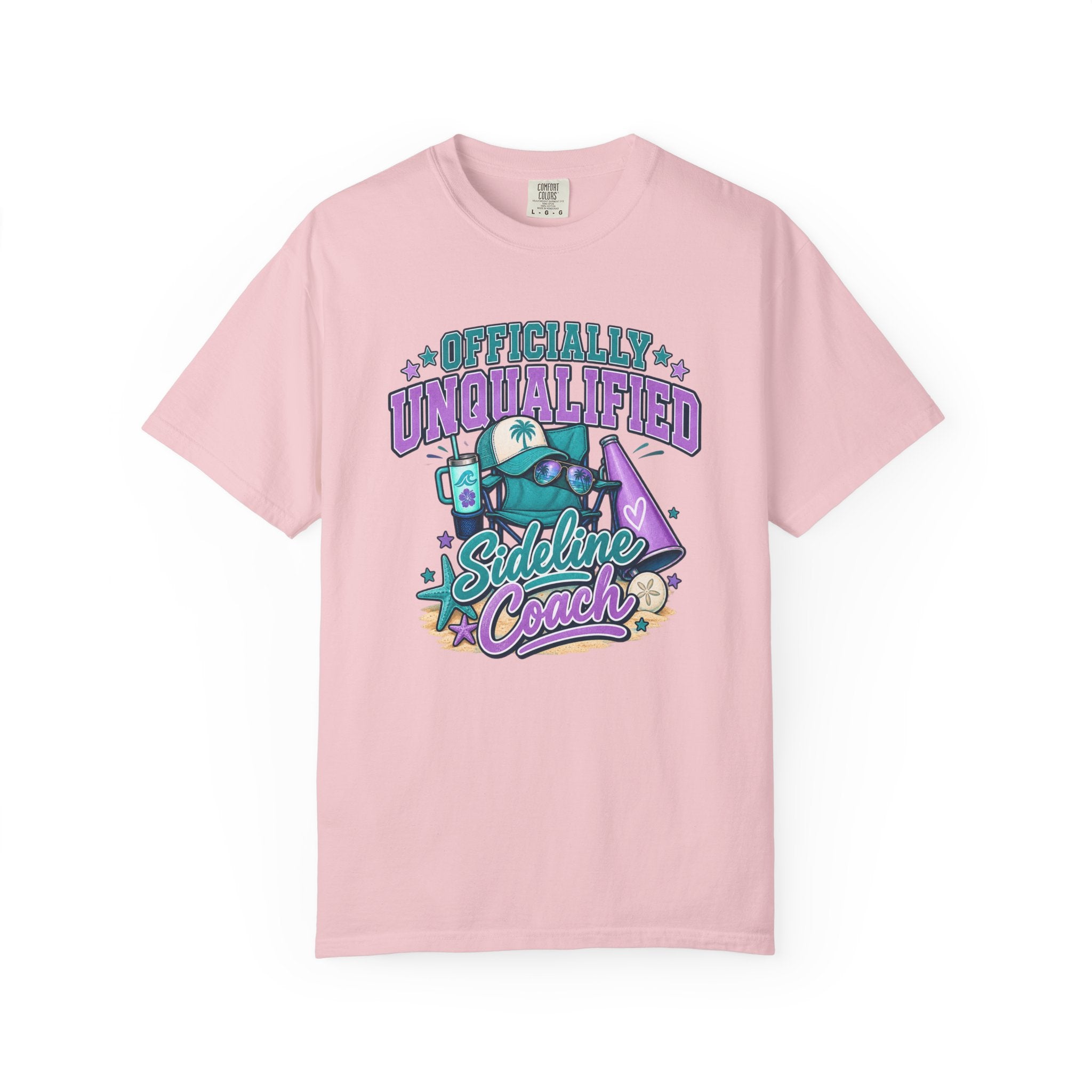 Sideline Coach T-Shirt — "Officially Unqualified" Funny Sports Coach Tee