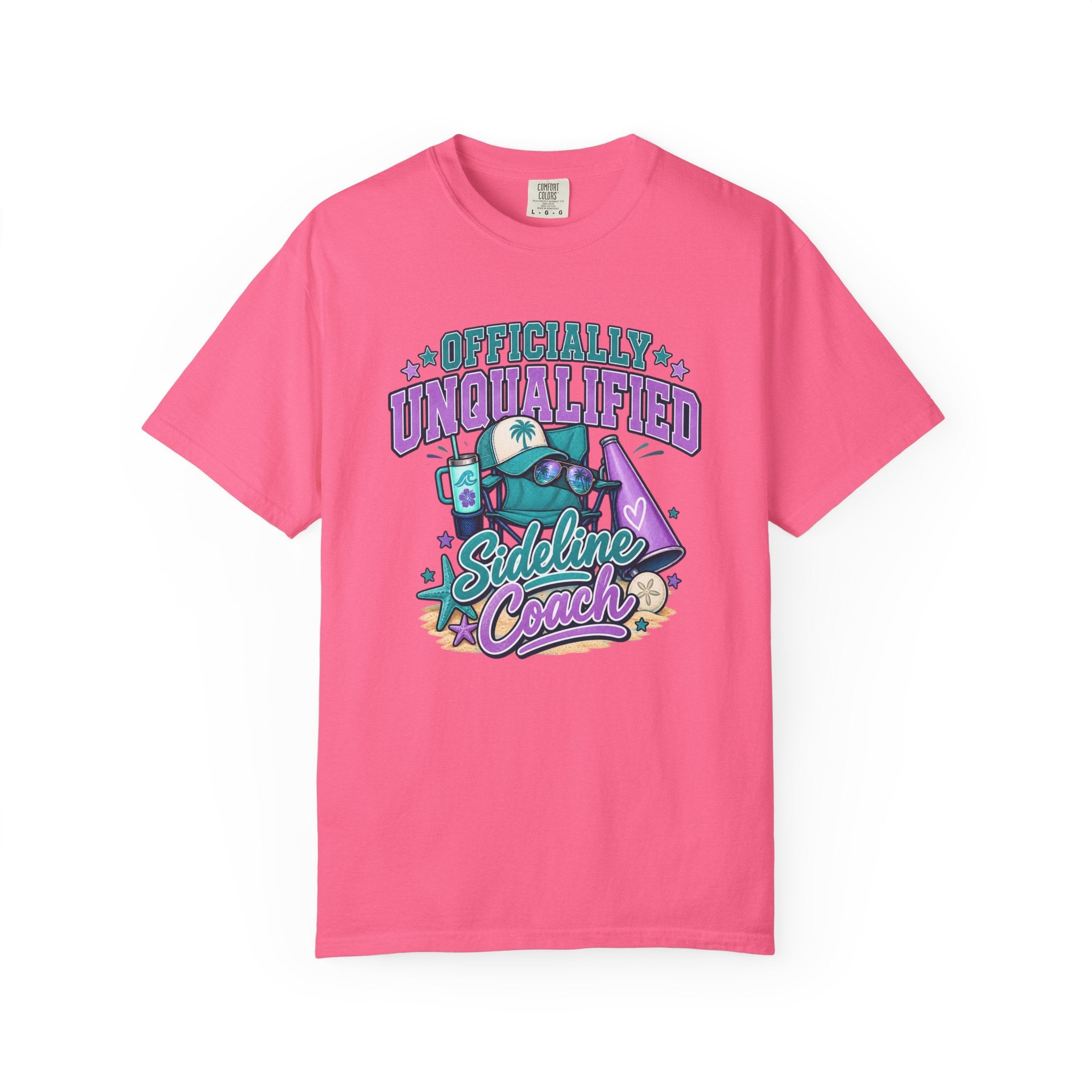 Sideline Coach T-Shirt — "Officially Unqualified" Funny Sports Coach Tee