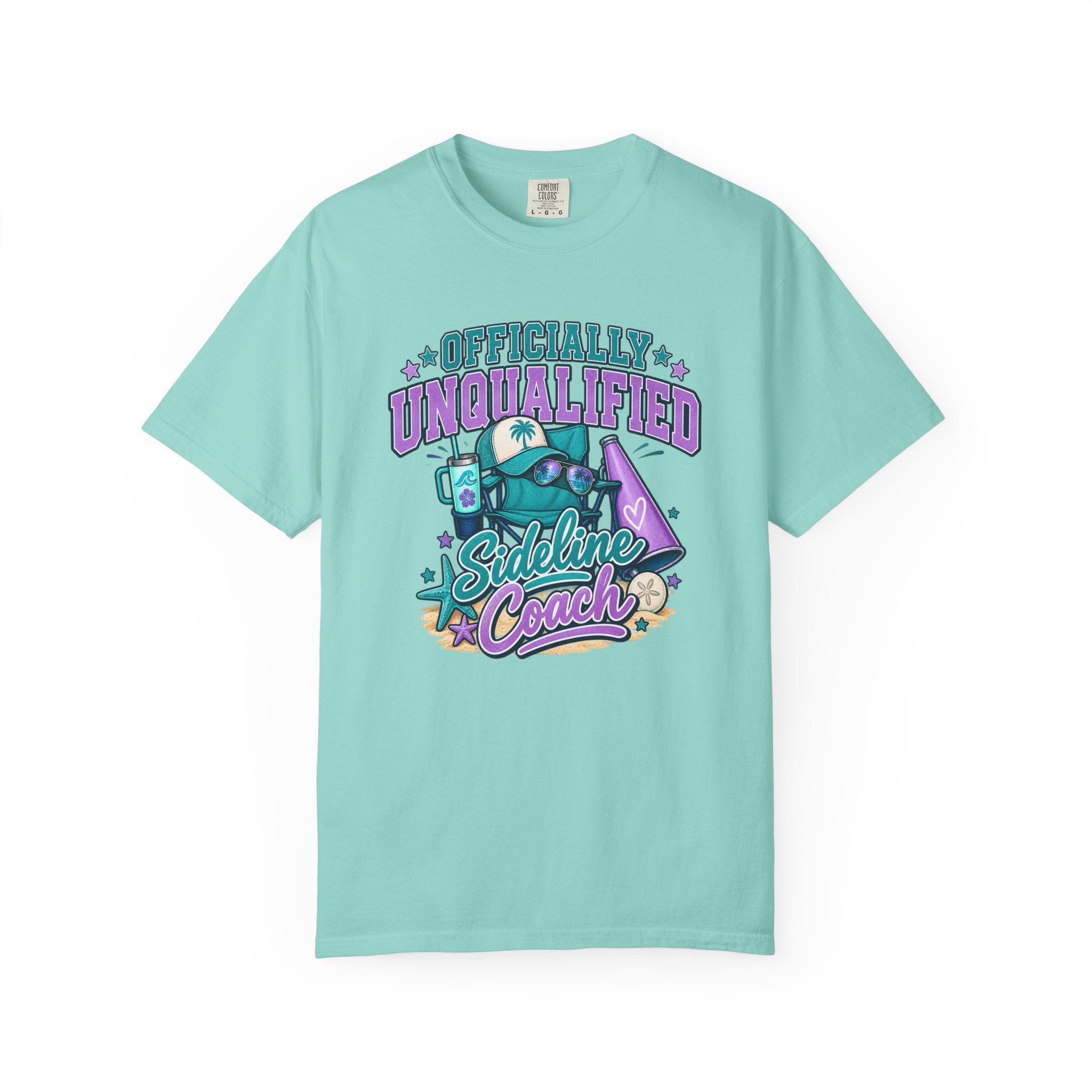 Sideline Coach T-Shirt — "Officially Unqualified" Funny Sports Coach Tee