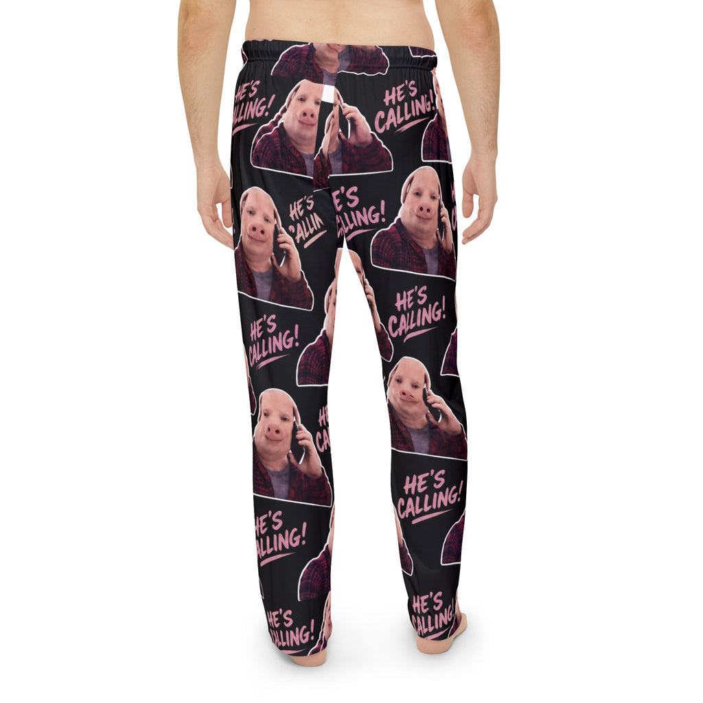 John Pork Meme Pajama Pants – “He’s Calling!” Funny All-Over Print Lounge Pants