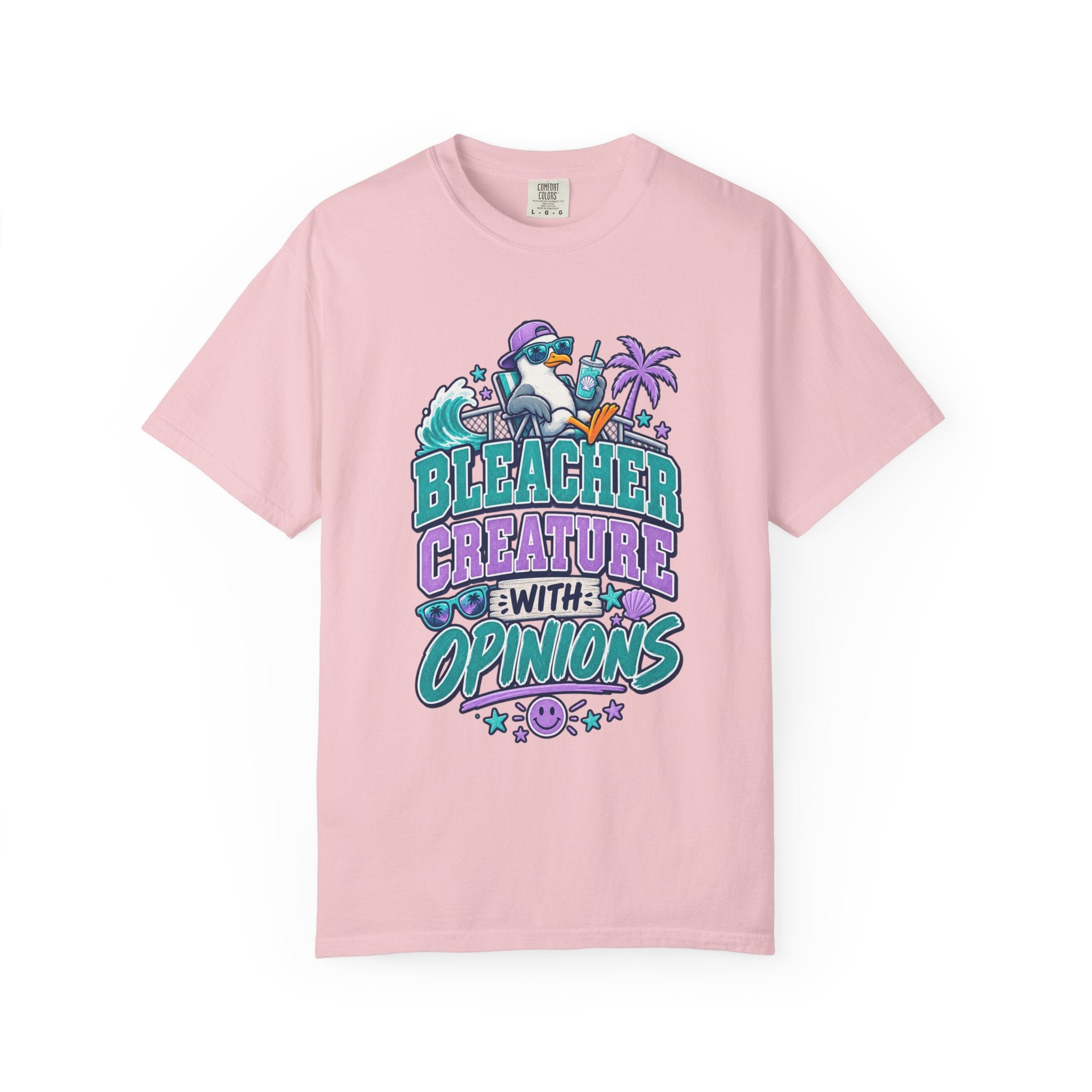 Bleacher Creature With Opinions T-Shirt — Funny Beach Cartoon Tee