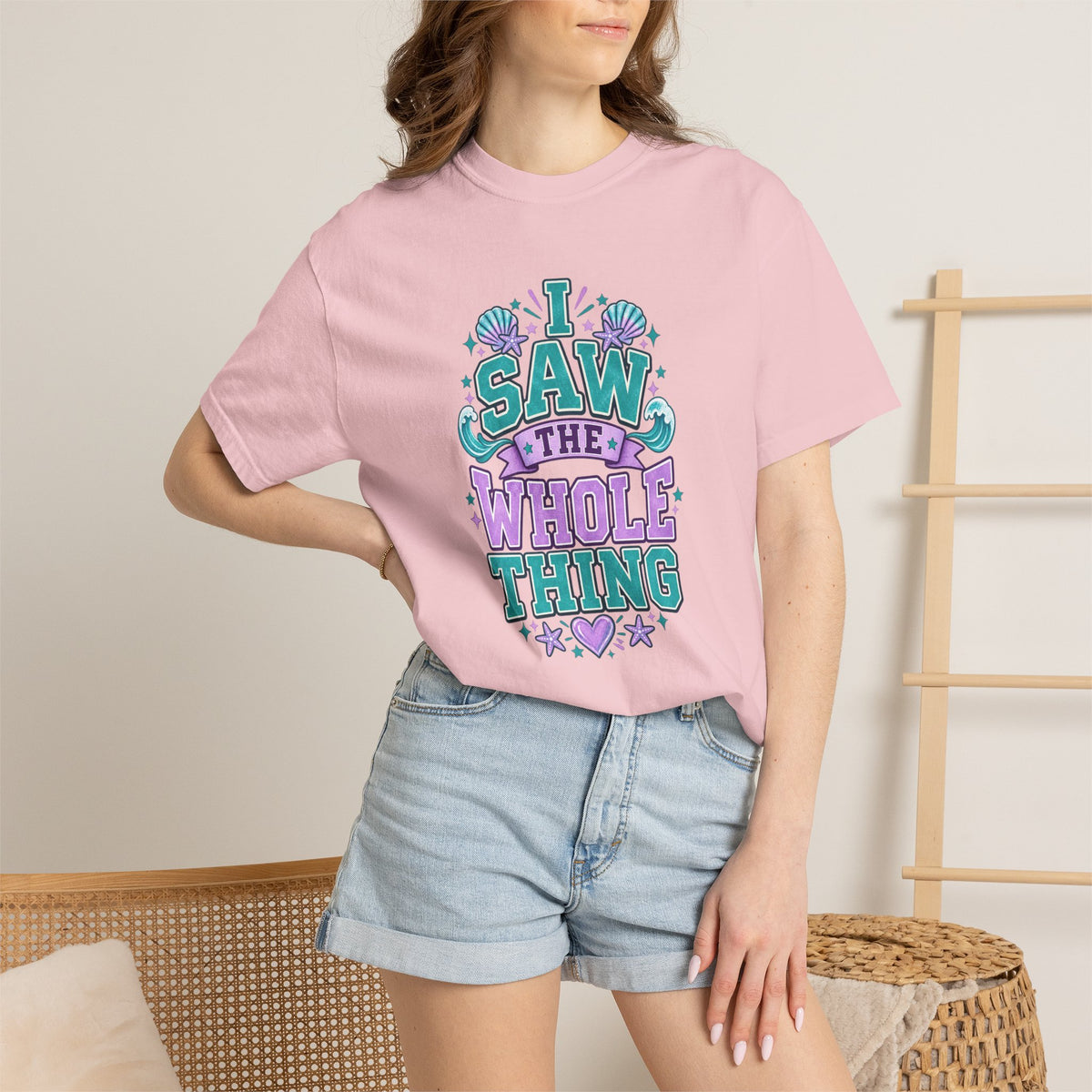 I Saw the Whole Thing Retro Graphic Tee – Colorful Funny Statement Shirt – Unisex Comfort Colors Garment-Dyed T-Shirt